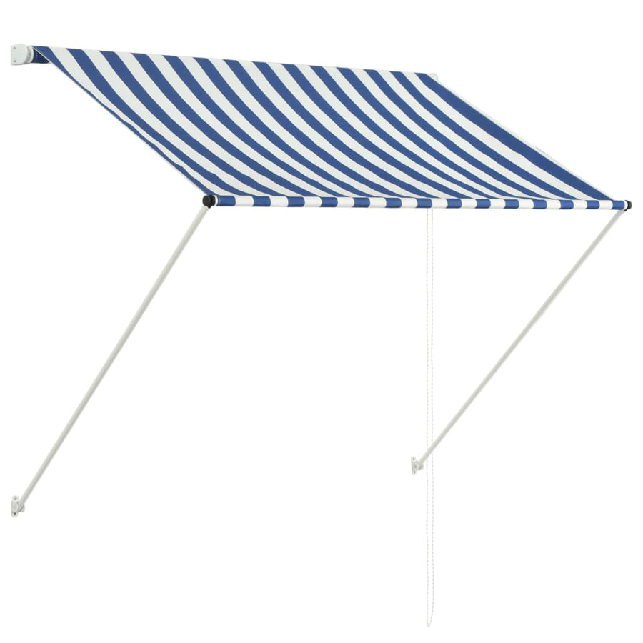 Luifel Uittrekbaar En Wit 150 x 150 cm Blauw