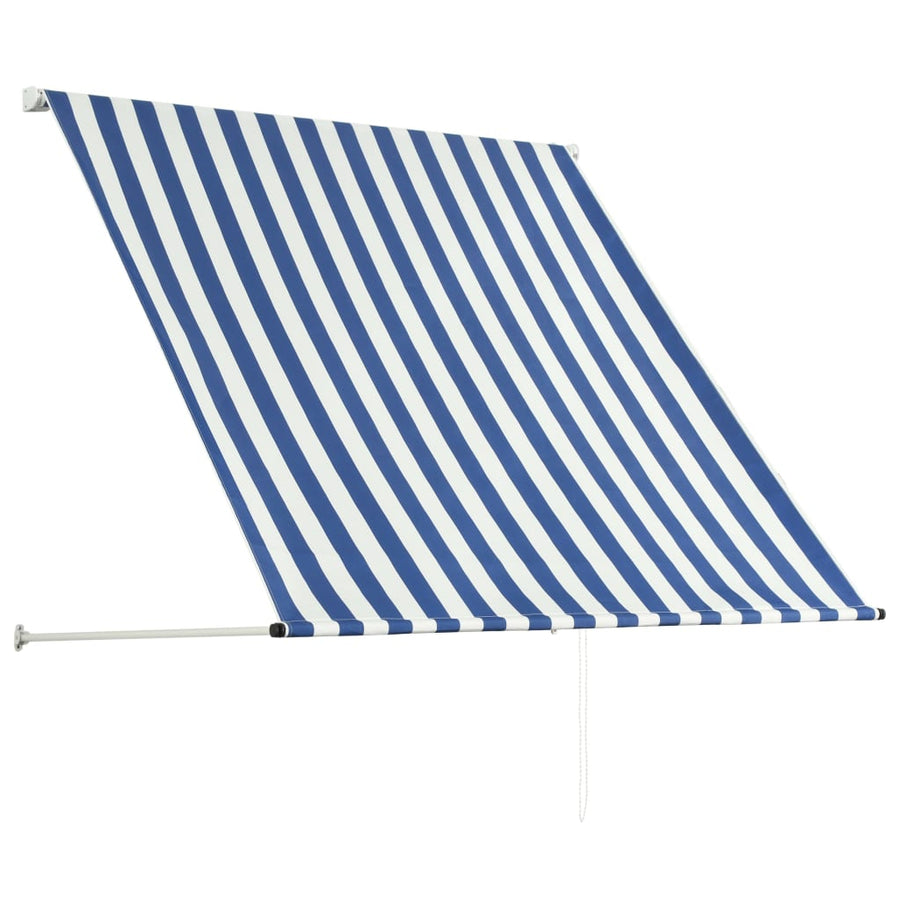 Luifel Uittrekbaar En Wit 150 x 150 cm Blauw