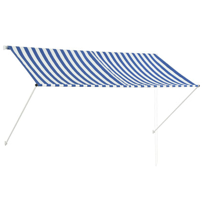 Luifel Uittrekbaar En Wit 250 x 150 cm Blauw