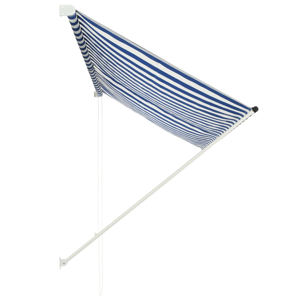 Luifel Uittrekbaar En Wit 250 x 150 cm Blauw
