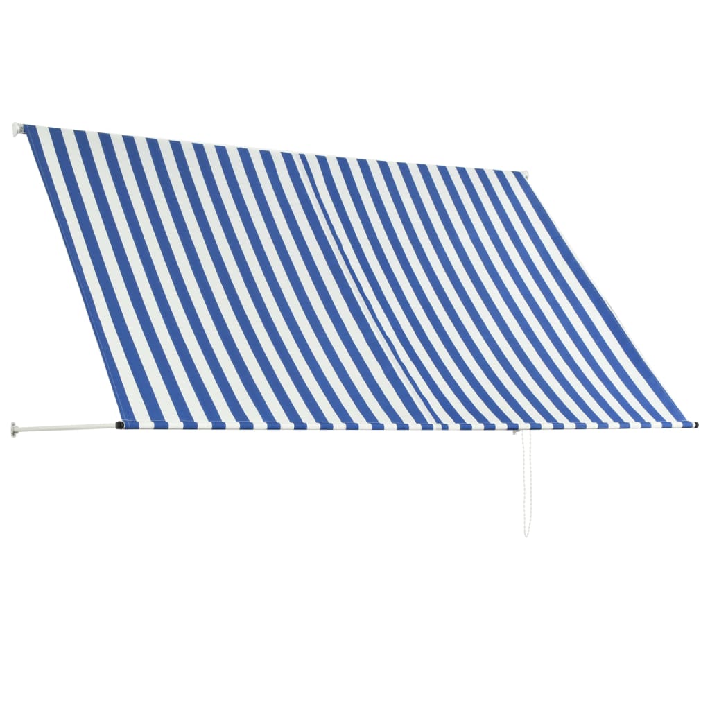 Luifel Uittrekbaar En Wit 250 x 150 cm Blauw