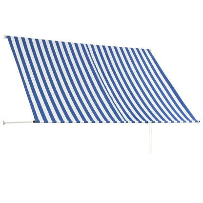 Luifel Uittrekbaar En Wit 250 x 150 cm Blauw