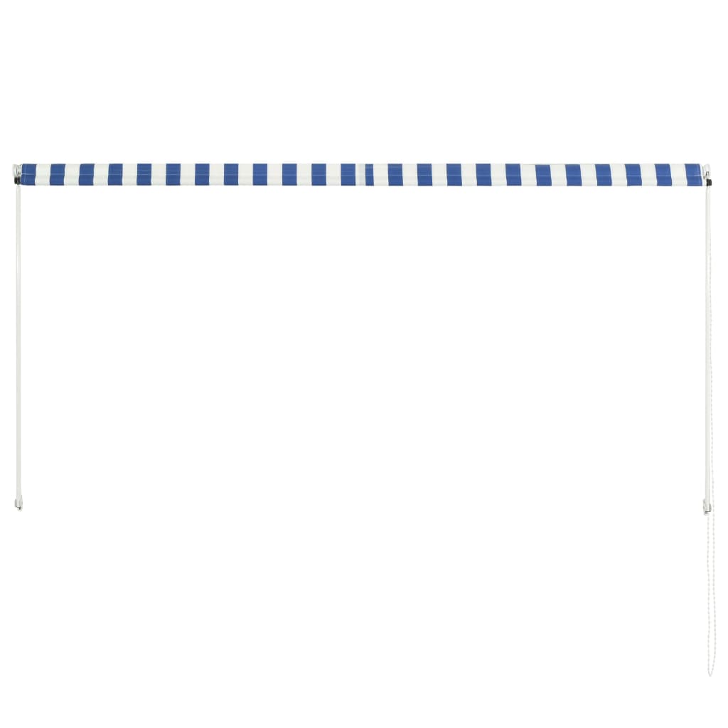 Luifel Uittrekbaar En Wit 250 x 150 cm Blauw