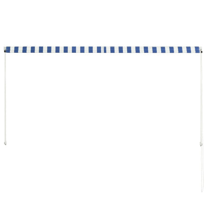 Luifel Uittrekbaar En Wit 250 x 150 cm Blauw