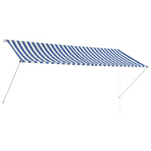 Luifel Uittrekbaar En Wit 300 x 150 cm Blauw