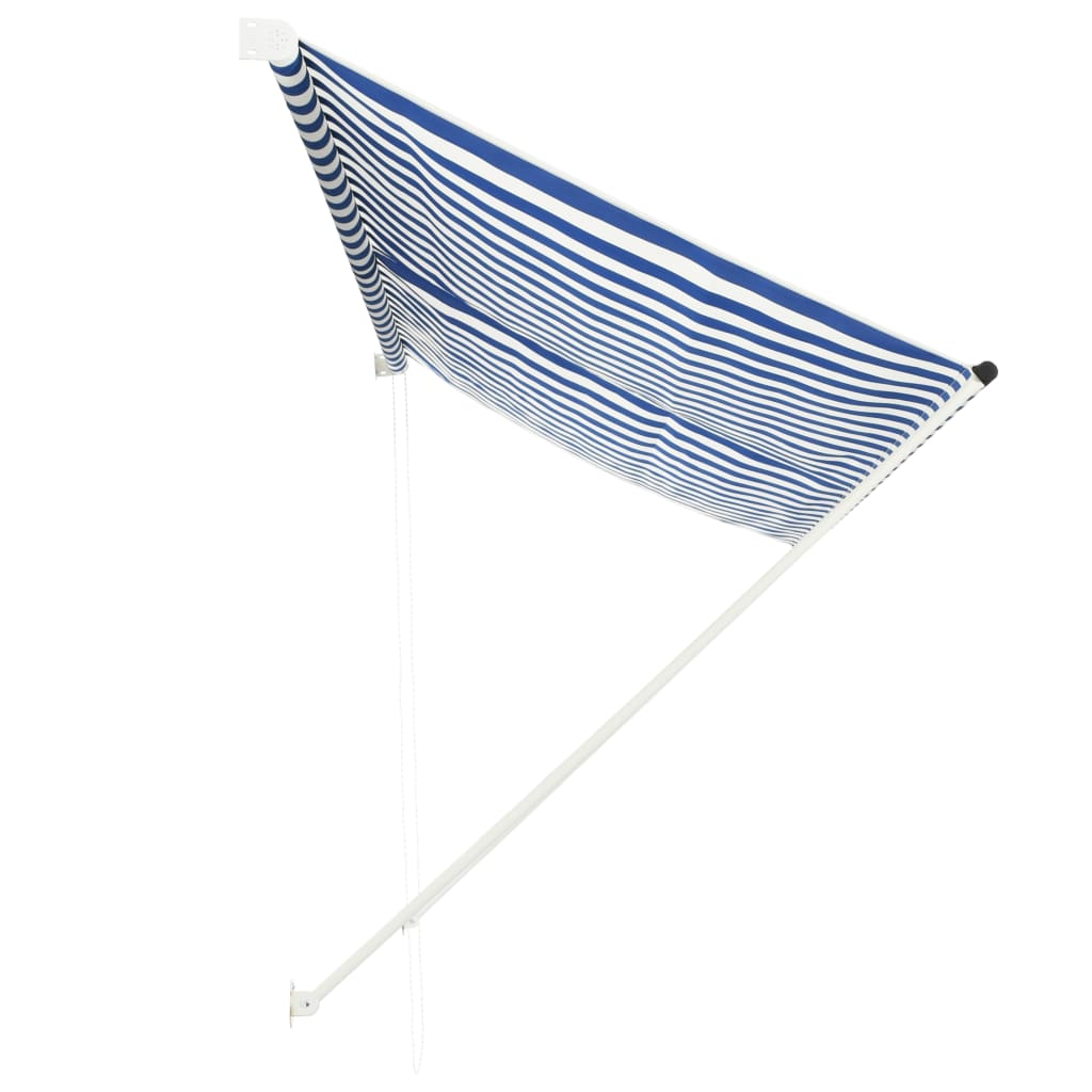 Luifel Uittrekbaar En Wit 300 x 150 cm Blauw
