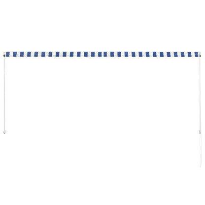 Luifel Uittrekbaar En Wit 300 x 150 cm Blauw