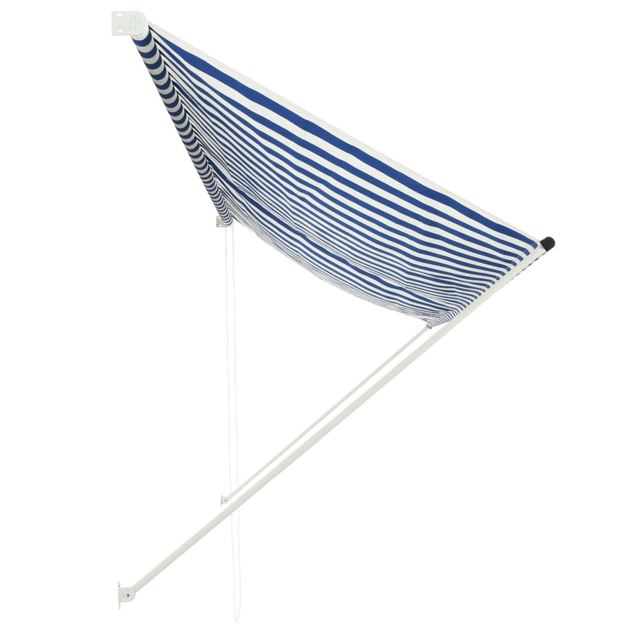 Luifel Uittrekbaar En Wit 350 x 150 cm Blauw