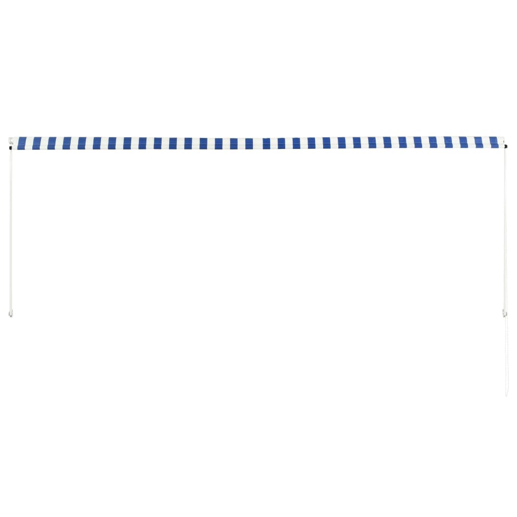 Luifel Uittrekbaar En Wit 350 x 150 cm Blauw