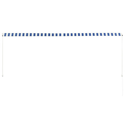 Luifel Uittrekbaar En Wit 350 x 150 cm Blauw