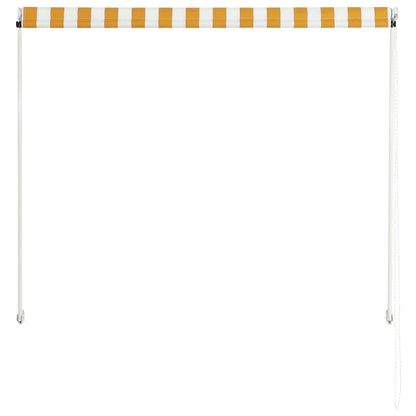 Luifel uittrekbaar 150x150 cm geel en wit
