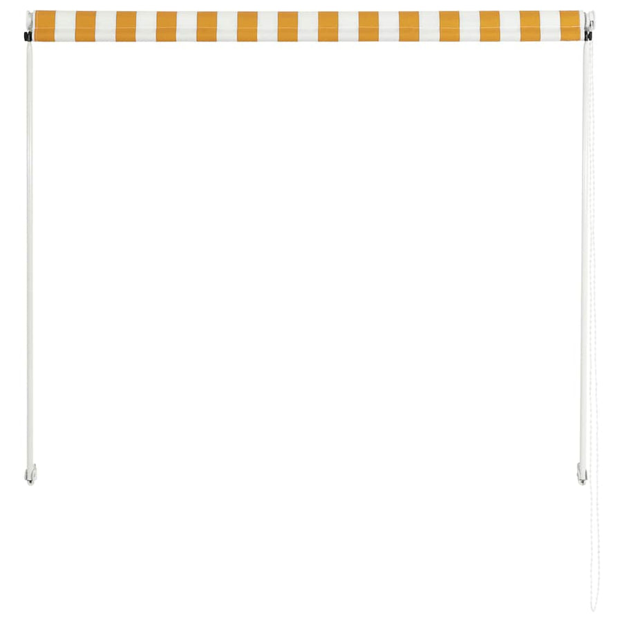 Luifel uittrekbaar 150x150 cm geel en wit
