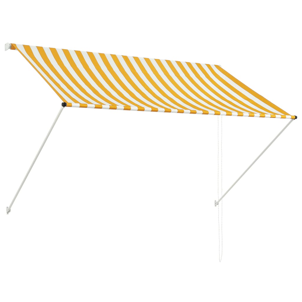 Luifel Uittrekbaar En Wit 200 x 150 cm Geel