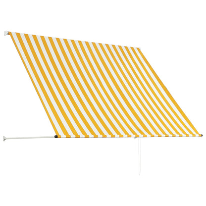 Luifel Uittrekbaar En Wit 200 x 150 cm Geel