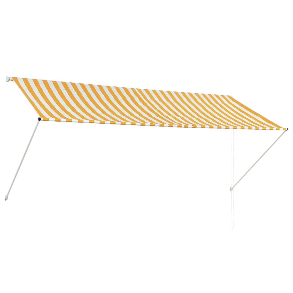 Luifel Uittrekbaar En Wit 300 x 150 cm Geel