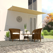 Luifel uittrekbaar 300x150 cm geel wit