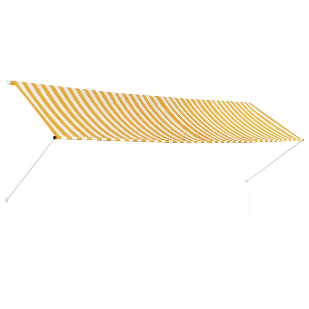 Luifel Uittrekbaar En Wit 400 x 150 cm Geel