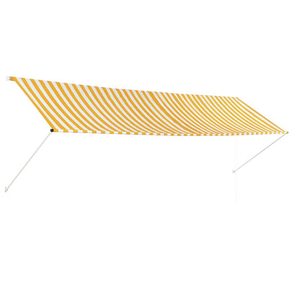 Luifel Uittrekbaar En Wit 400 x 150 cm Geel