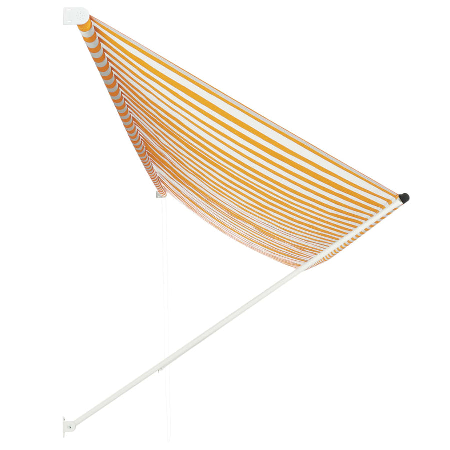 Luifel Uittrekbaar En Wit 400 x 150 cm Geel