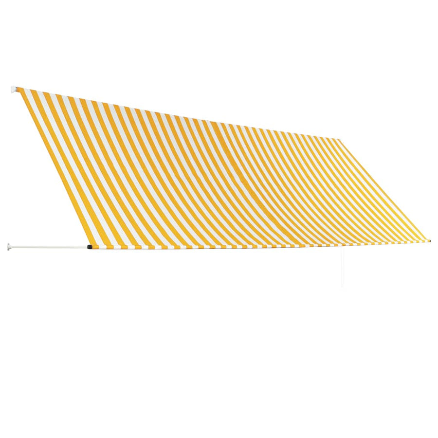 Luifel Uittrekbaar En Wit 400 x 150 cm Geel