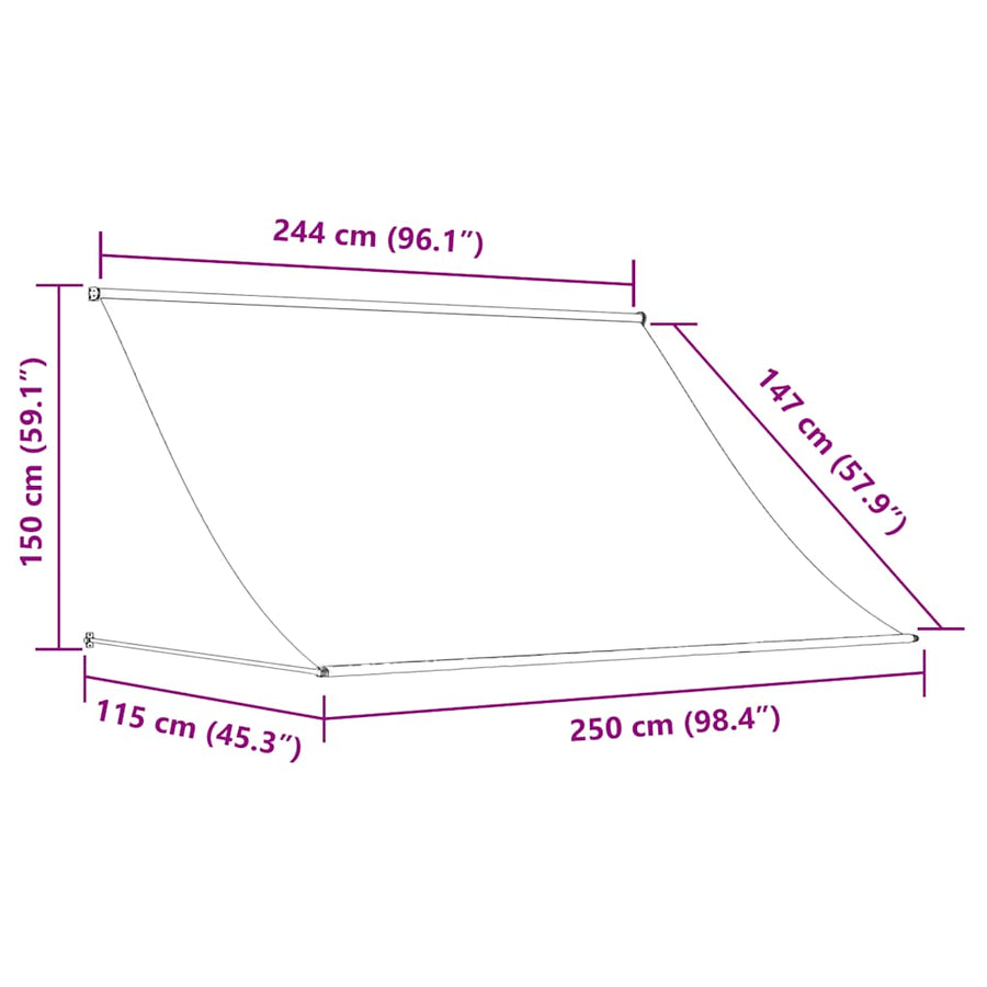 Luifel Uittrekbaar 250 x 150 cm