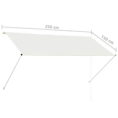Luifel Uittrekbaar 250 x 150 cm Crème