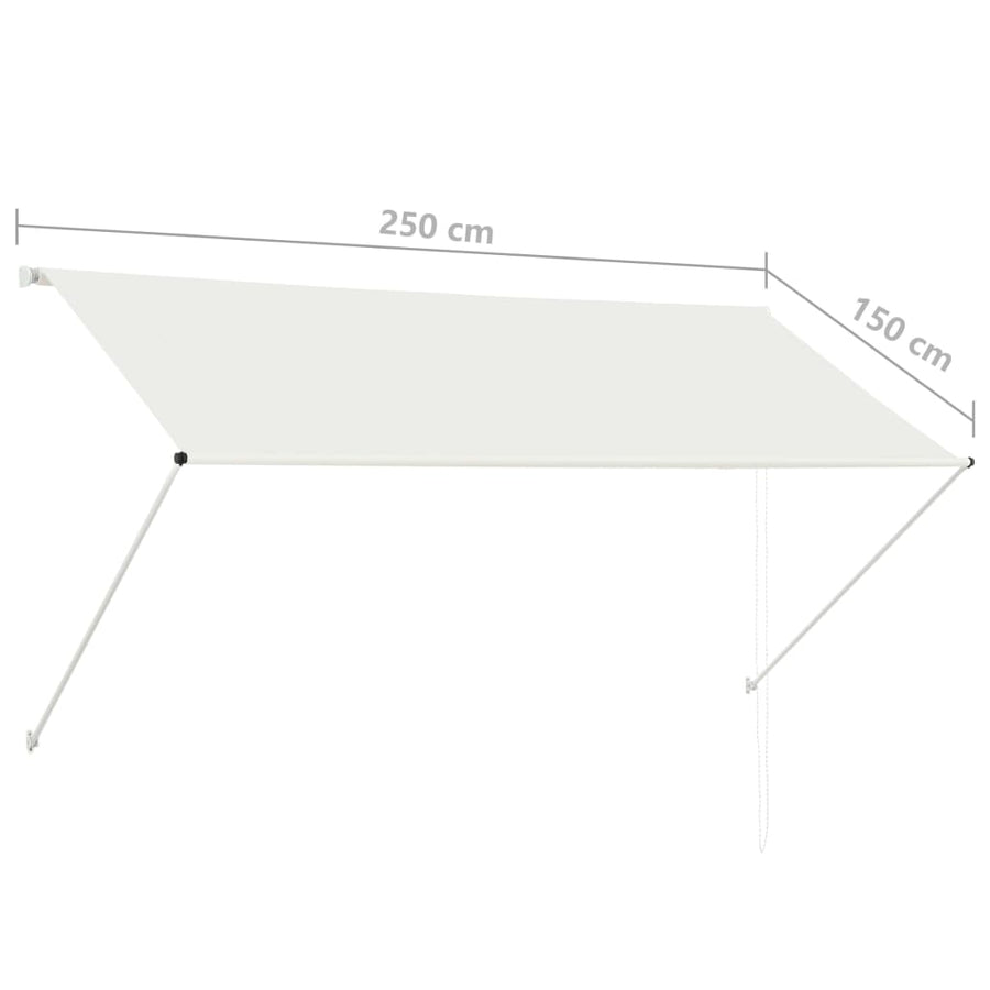 Luifel Uittrekbaar 250 x 150 cm Crème