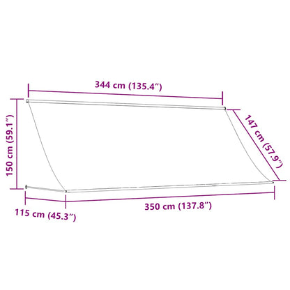 Luifel Uittrekbaar 350 x 150 cm