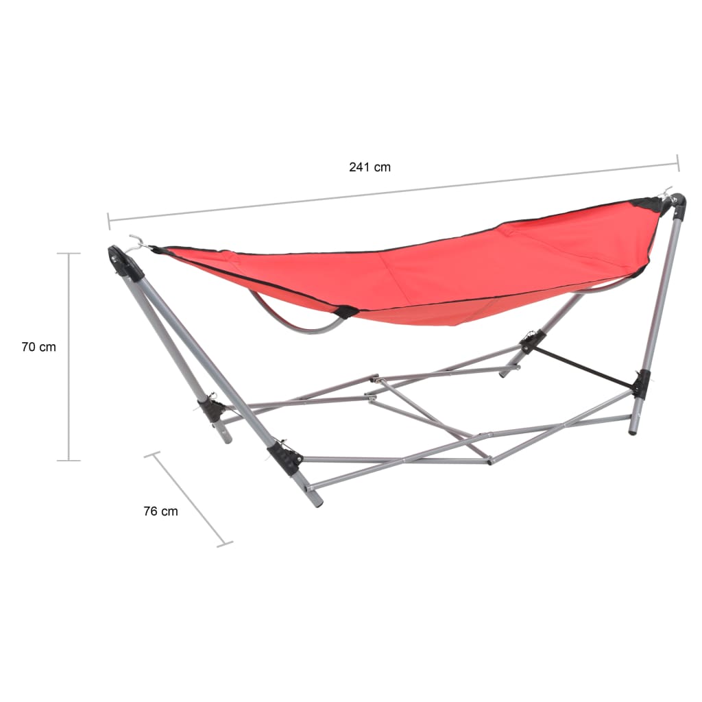 Hangmat Met Inklapbare Standaard Rood
