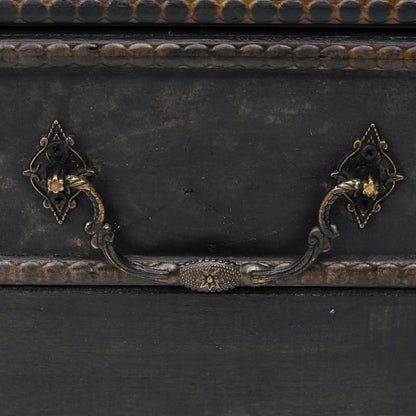 Dekenkist 90X51X42 Cm Hout Zwart