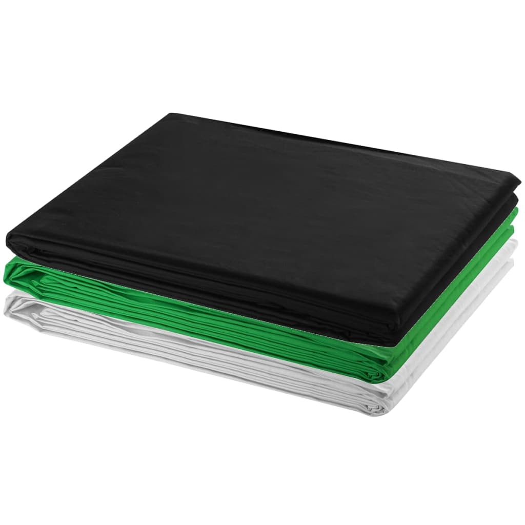 Fotostudioset Met 3 Katoenen Achtergronden En Frame 3 x 3 m