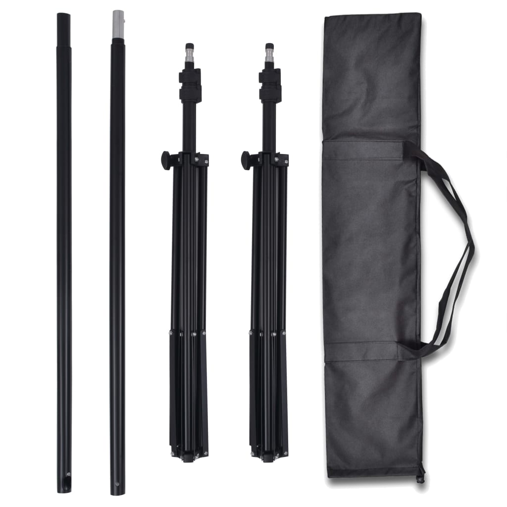 Fotostudioset Met 3 Katoenen Achtergronden En Frame 3 x 3 m