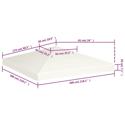 Prieeldak 310 G/M² Crème Wit
