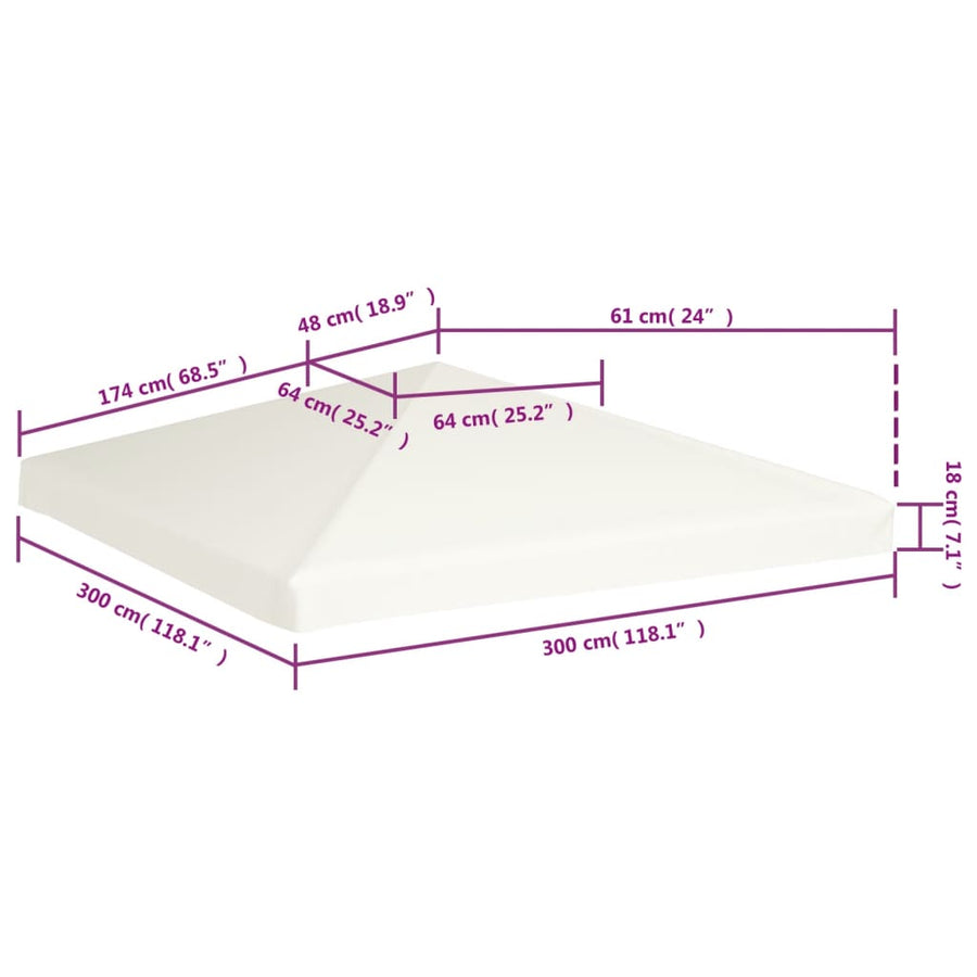 Prieeldak 310 G/M² Crème Wit