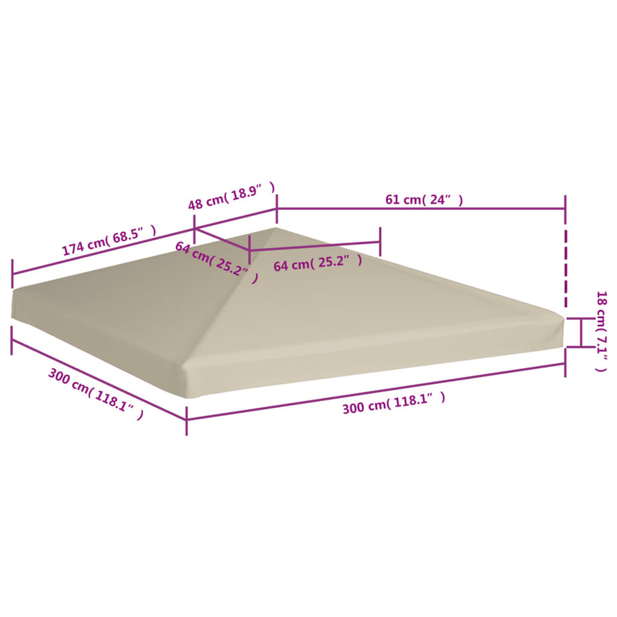 Prieeldak 310 G/M² Beige