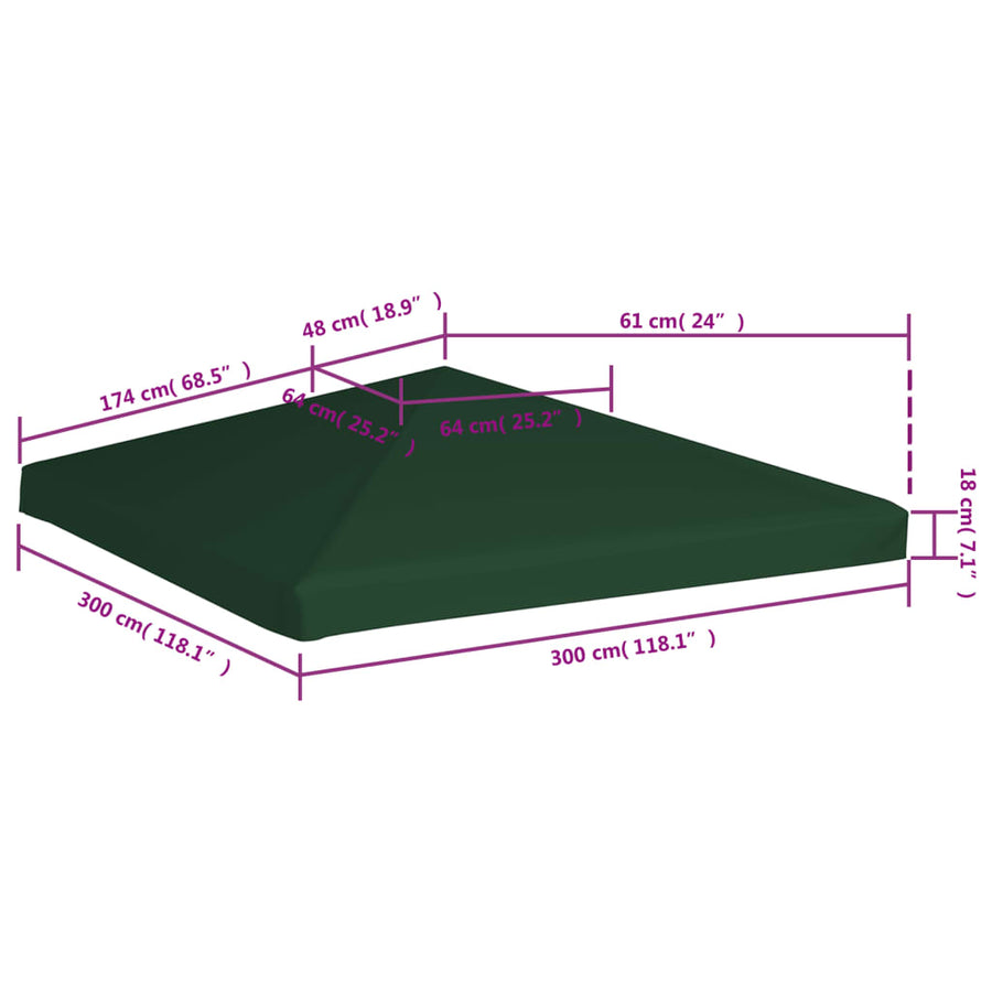 Prieeldak 310 G/M² Groen