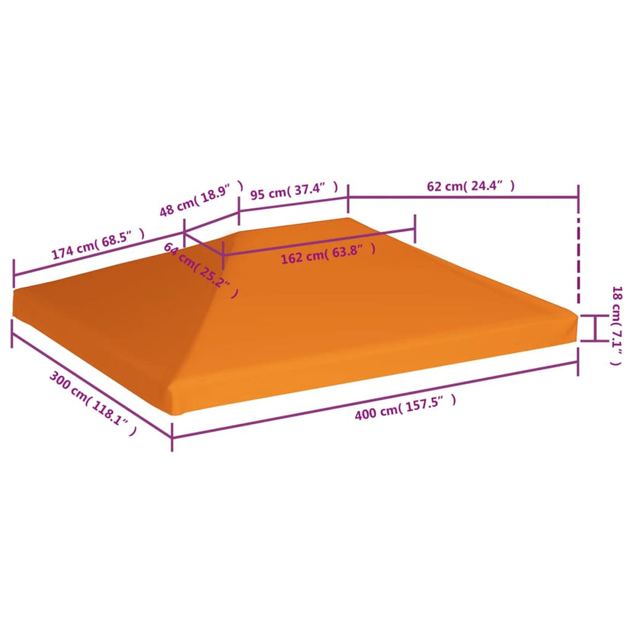 Prieeldak 310 G/M² Oranje orange