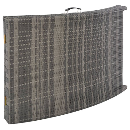 3-Delige Loungeset Inklapbaar Poly Rattan Grijs