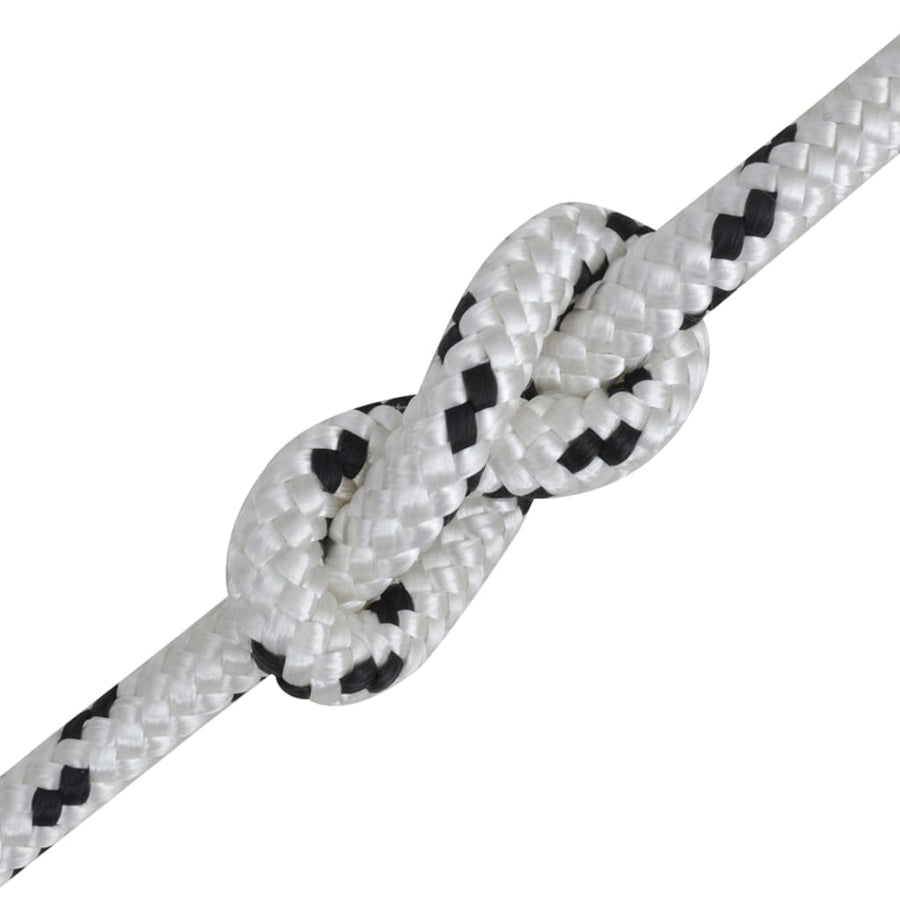 Boottouw Gevlochten Polyester Wit 6 mm 500 m