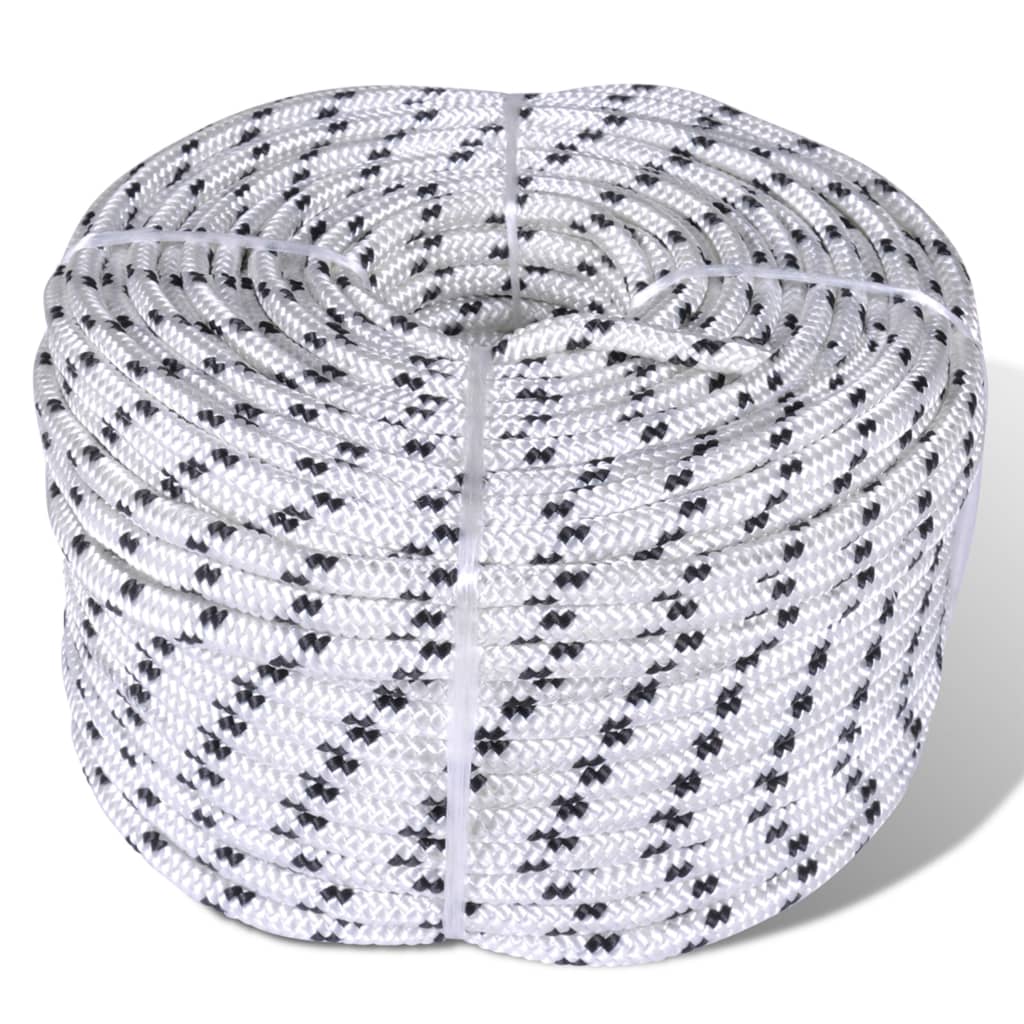 Boottouw Gevlochten Polyester Wit 8 mm 500 m