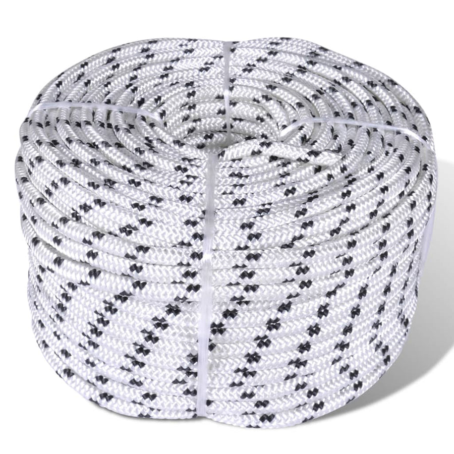 Boottouw Gevlochten 2 Mm Polyester Wit 12 mm 250 m