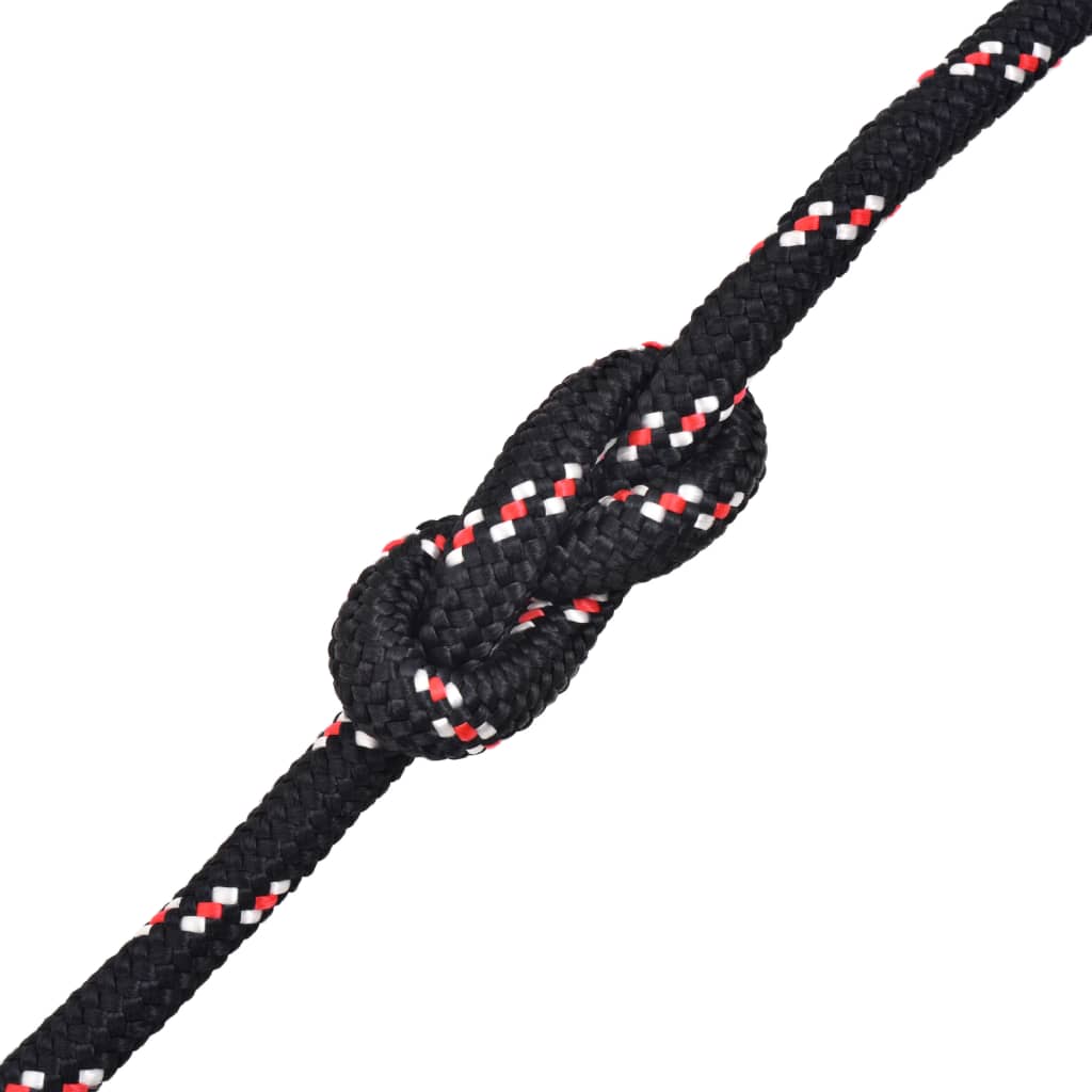Boot Touw 8 Mm Polypropyleen Zwart En Rood 18 mm 50 m
