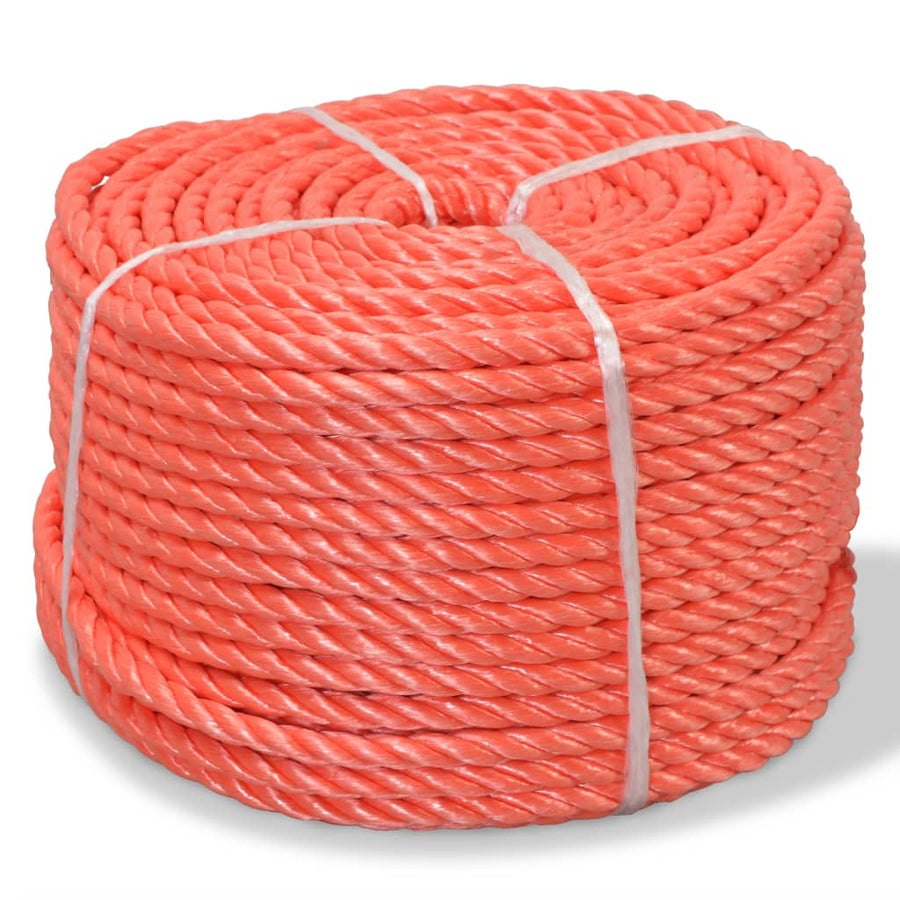 Touw gedraaid 14 mm 250 m polypropyleen oranje