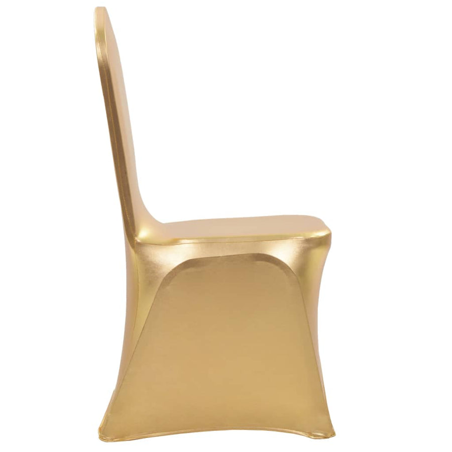 6 st Stoelhoezen stretch goud 6