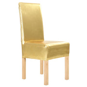 Stoelhoezen stretch goud 6 stuks
