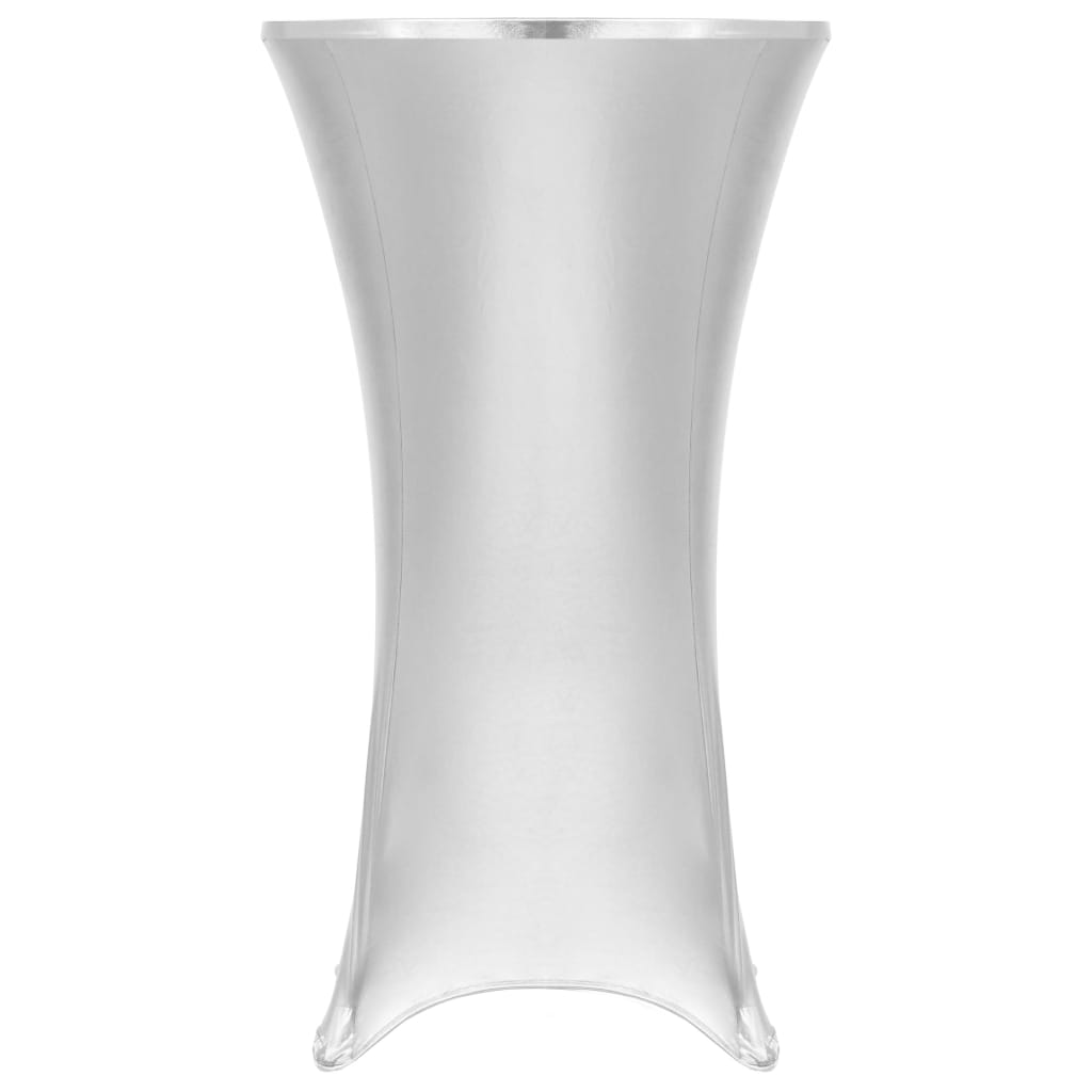 2 St Tafelhoezen Stretch 60 Cm Zilver