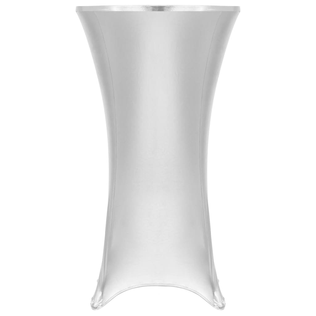 2 St Tafelhoezen Stretch 80 Cm Zilver