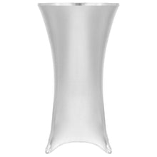 2 St Tafelhoezen Stretch 80 Cm Zilver