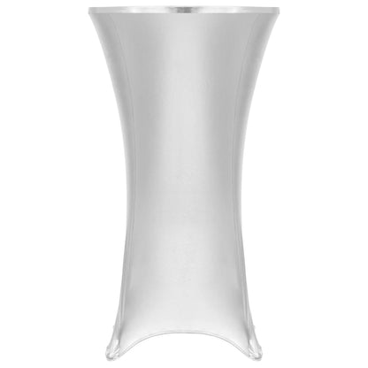 2 St Tafelhoezen Stretch 80 Cm Zilver