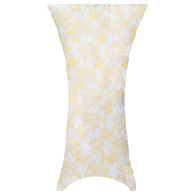 2 St Tafelhoezen Stretch 80 Cm Wit Met Gouden Opdruk